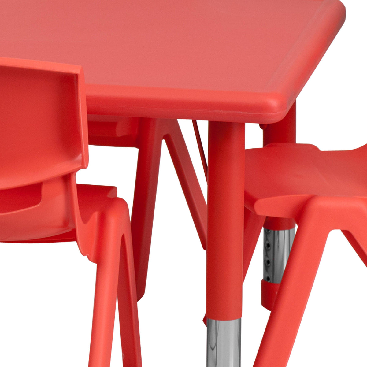 FLASH 24" x 48" Rectangular Adjustable Activity Table Set 7 Piece
