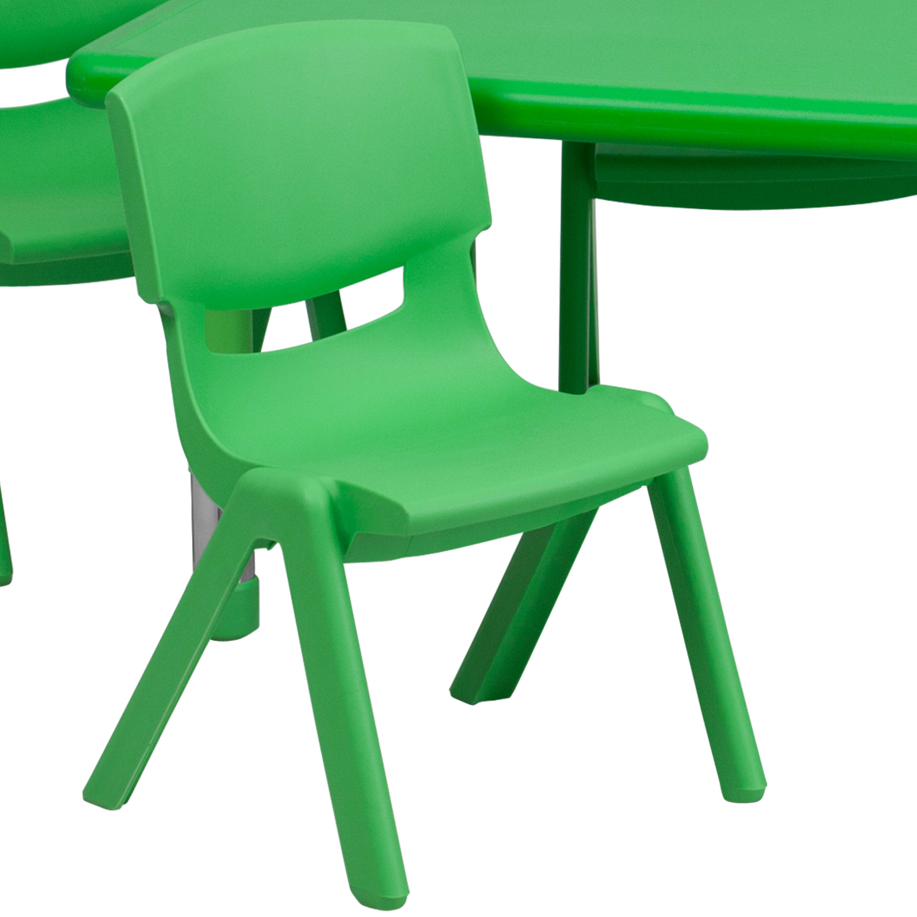 FLASH 24" x 48" Rectangular Adjustable Activity Table Set 7 Piece