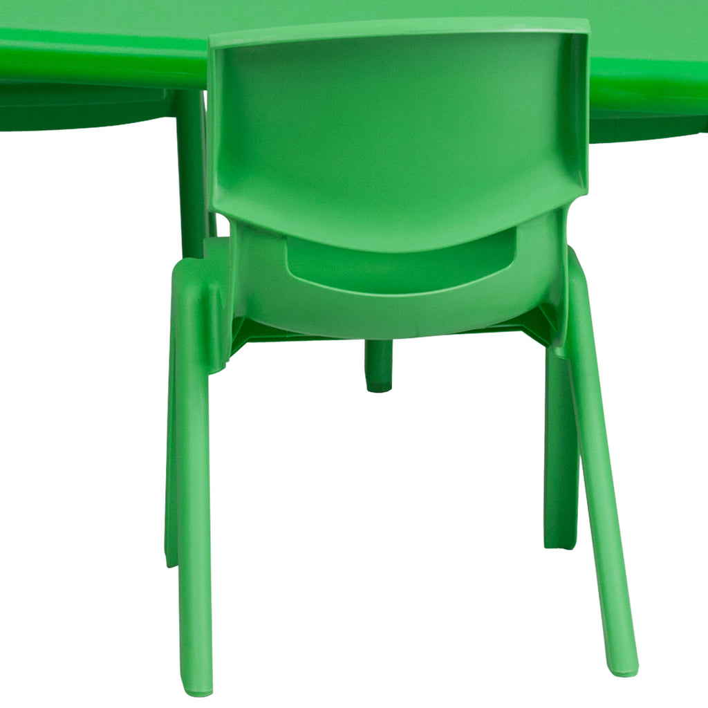 FLASH 24" x 48" Rectangular Adjustable Activity Table Set 7 Piece