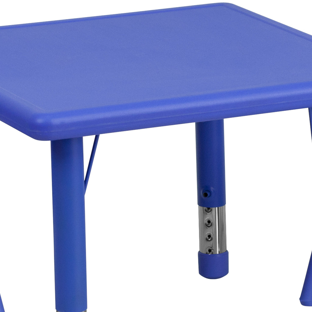 FLASH 24" Square Adjustable Activity Table Set 3 Piece