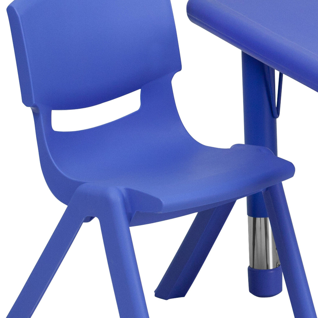 FLASH 24" Square Adjustable Activity Table Set 3 Piece