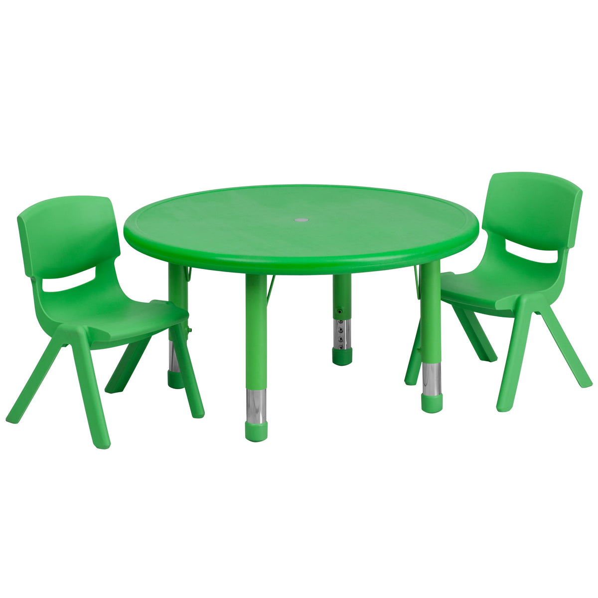 FLASH 33" Round Adjustable Activity Table Set 2 Piece