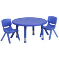 FLASH 33" Round Adjustable Activity Table Set 2 Piece
