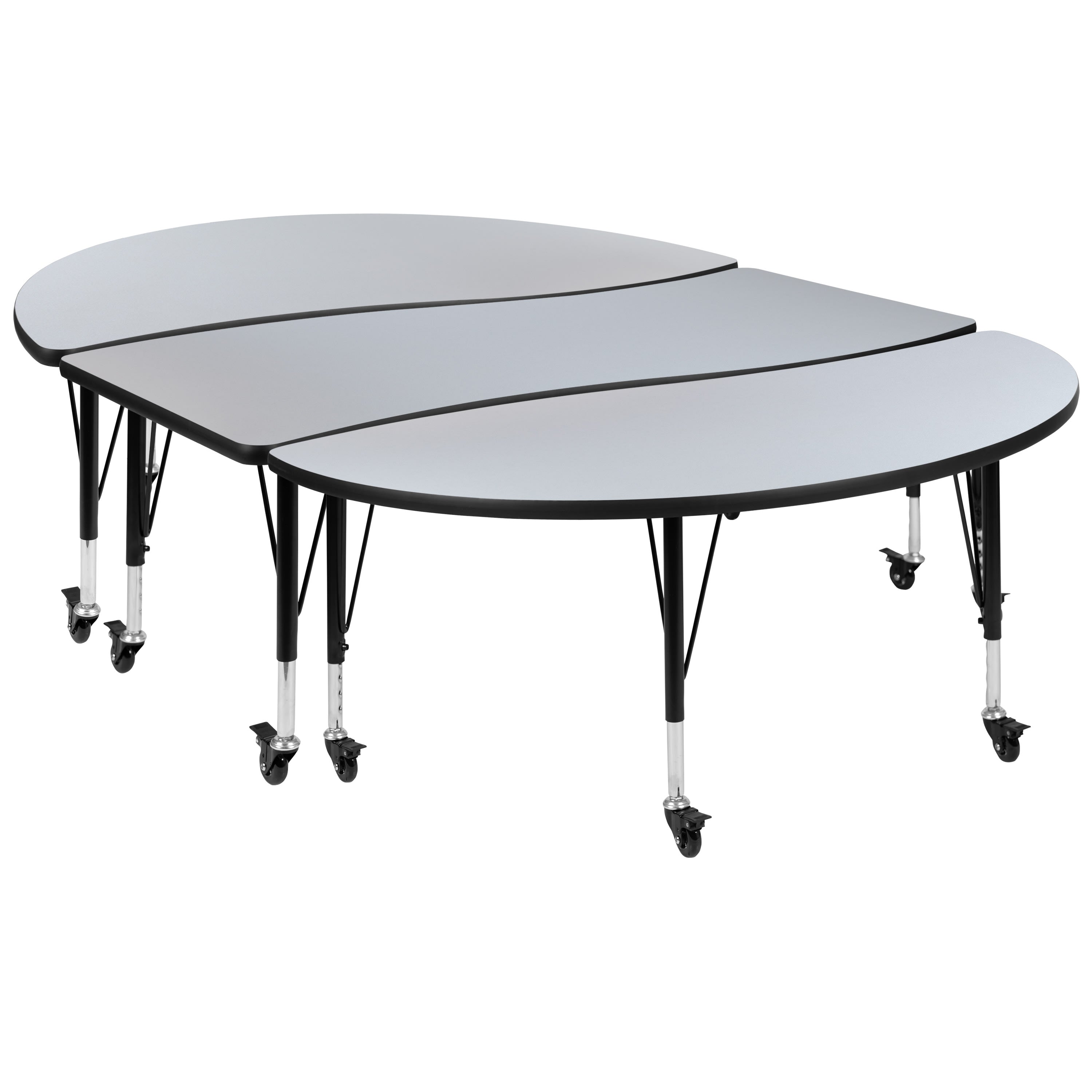 FLASH 86" Oval Wave Flexible Activity Table Set 3 Piece