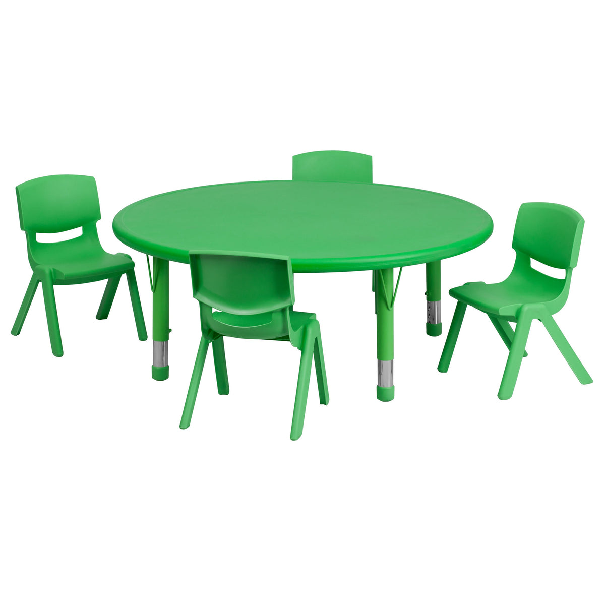 FLASH 45" Round Adjustable Activity Table Set 5 Piece
