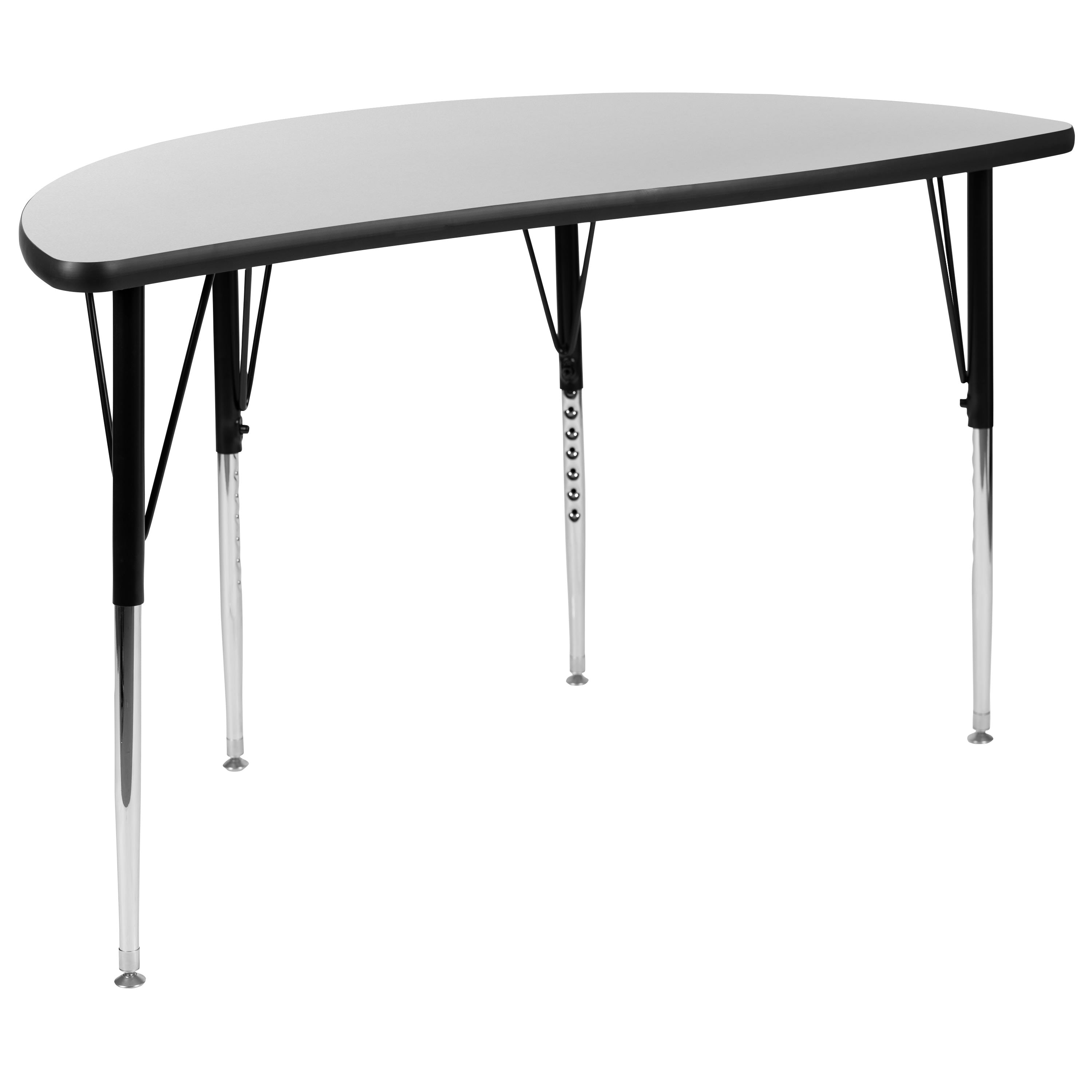 FLASH 47.5" Circle Wave Flexible Activity Table Set with 18" Stack Chairs