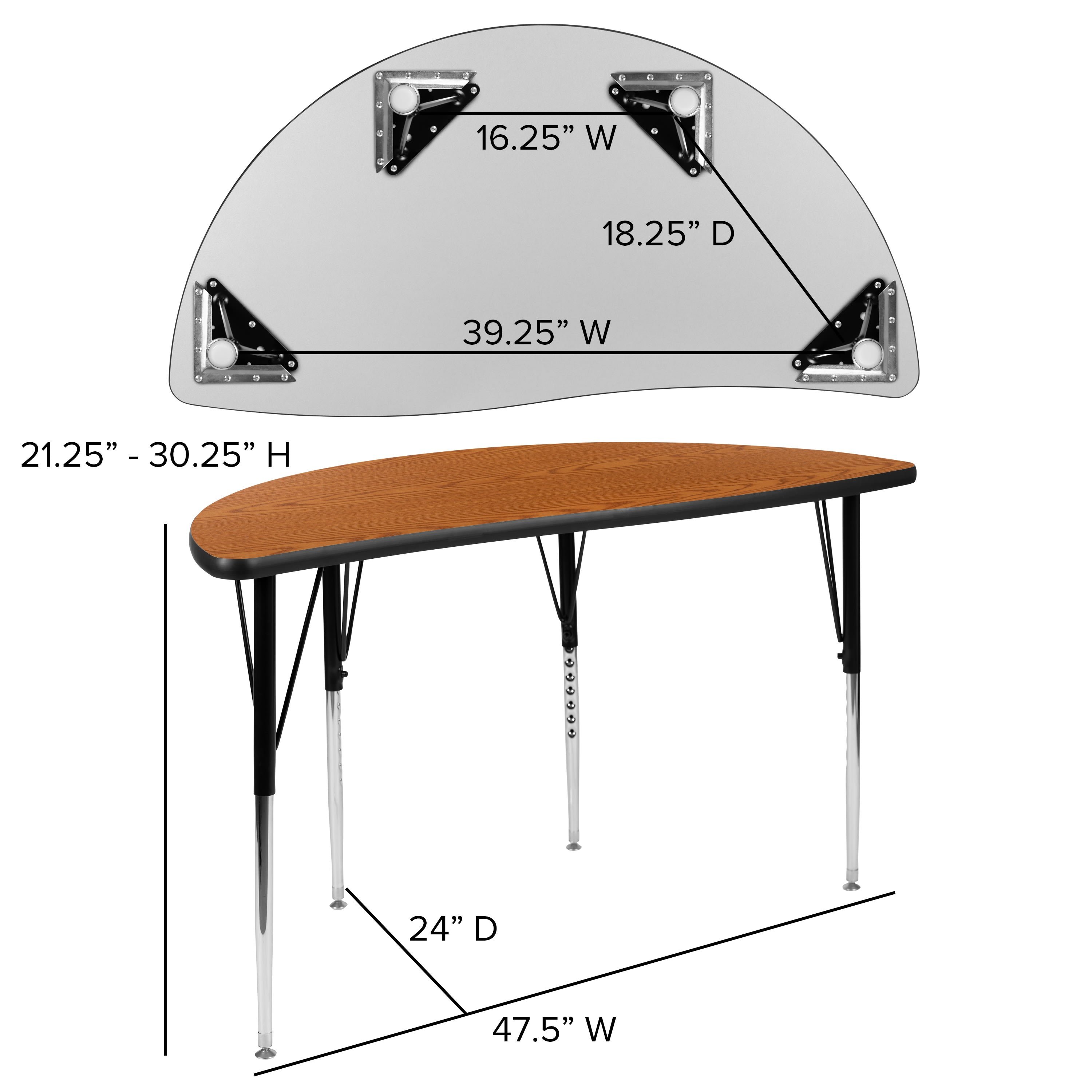 FLASH 76" Oval Wave Flexible Activity Table Set with 16" Stack Chairs