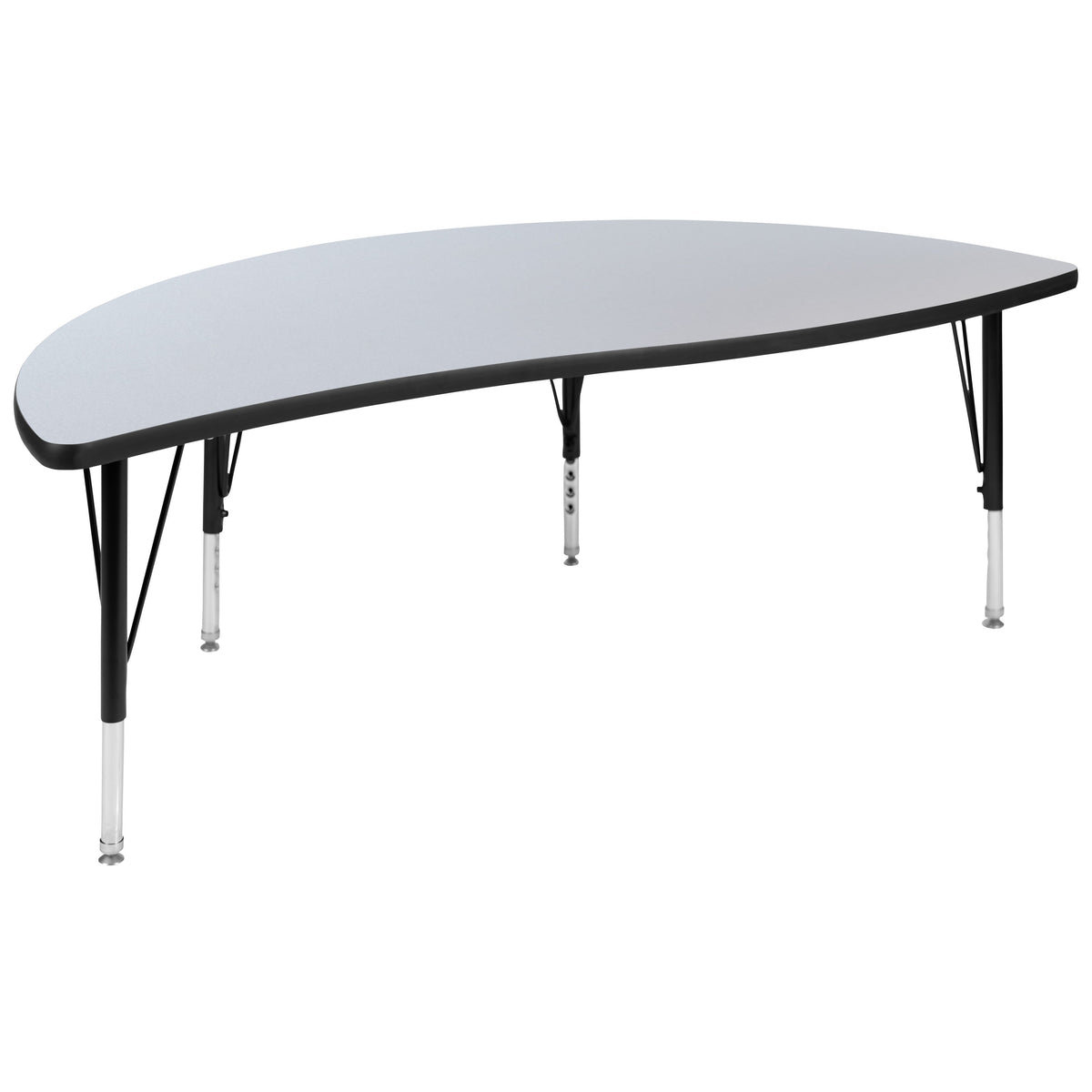 FLASH 86" Oval Wave Flexible Activity Table Set with 14" Stack Chairs