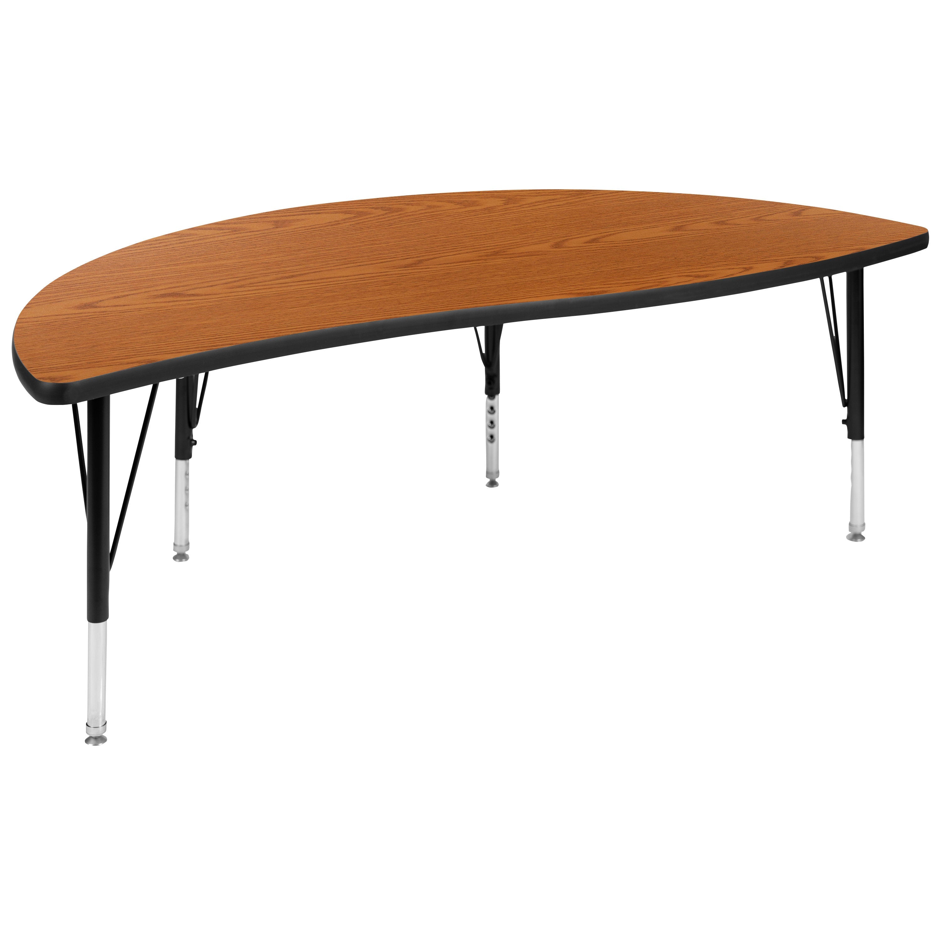 FLASH 86" Oval Wave Flexible Activity Table Set with 14" Stack Chairs
