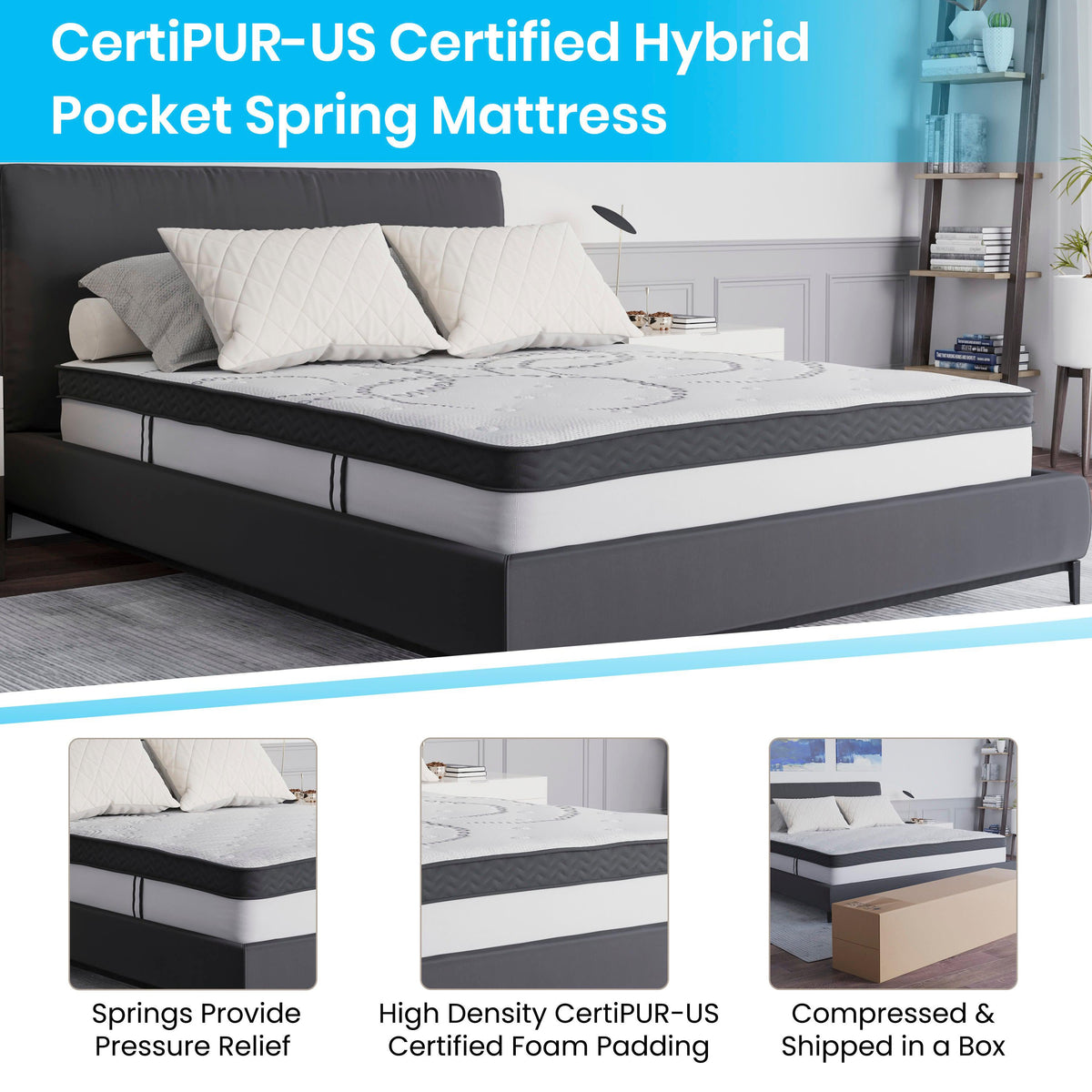 Capri 10-Inch Hybrid Pocket Spring Mattress