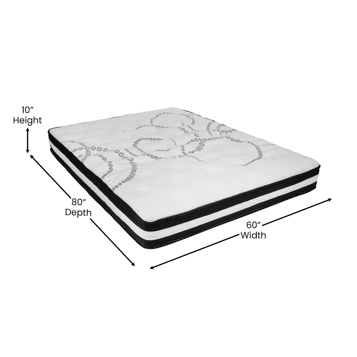 Capri 10-Inch Hybrid Pocket Spring Mattress