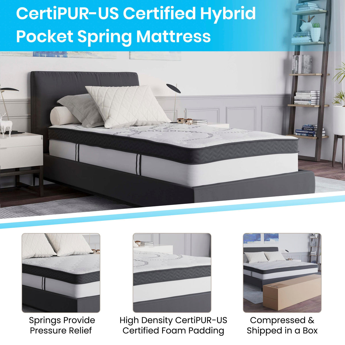 Capri 12-Inch Hybrid Pocket Spring Mattress Twin
