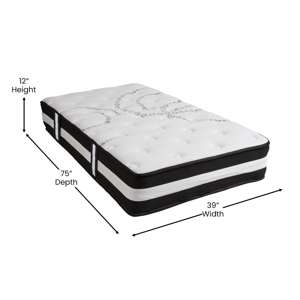 Capri 12-Inch Hybrid Pocket Spring Mattress Twin