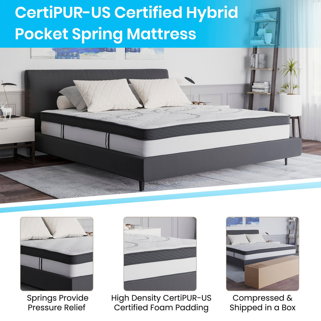 Capri 12-Inch Hybrid Pocket Spring Mattress Twin