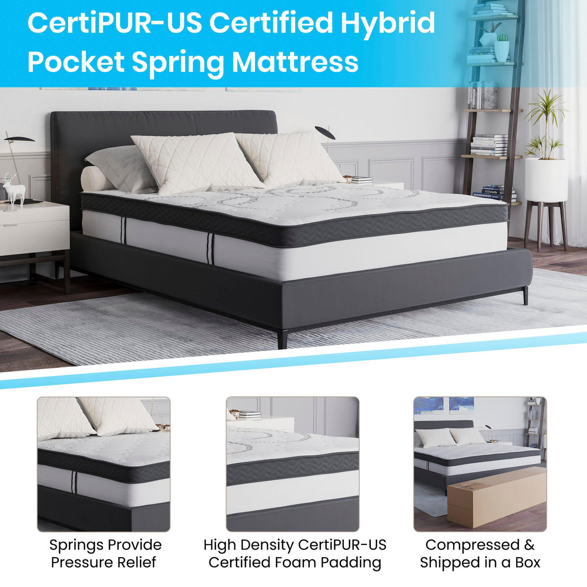 Capri 12-Inch Hybrid Pocket Spring Mattress Twin