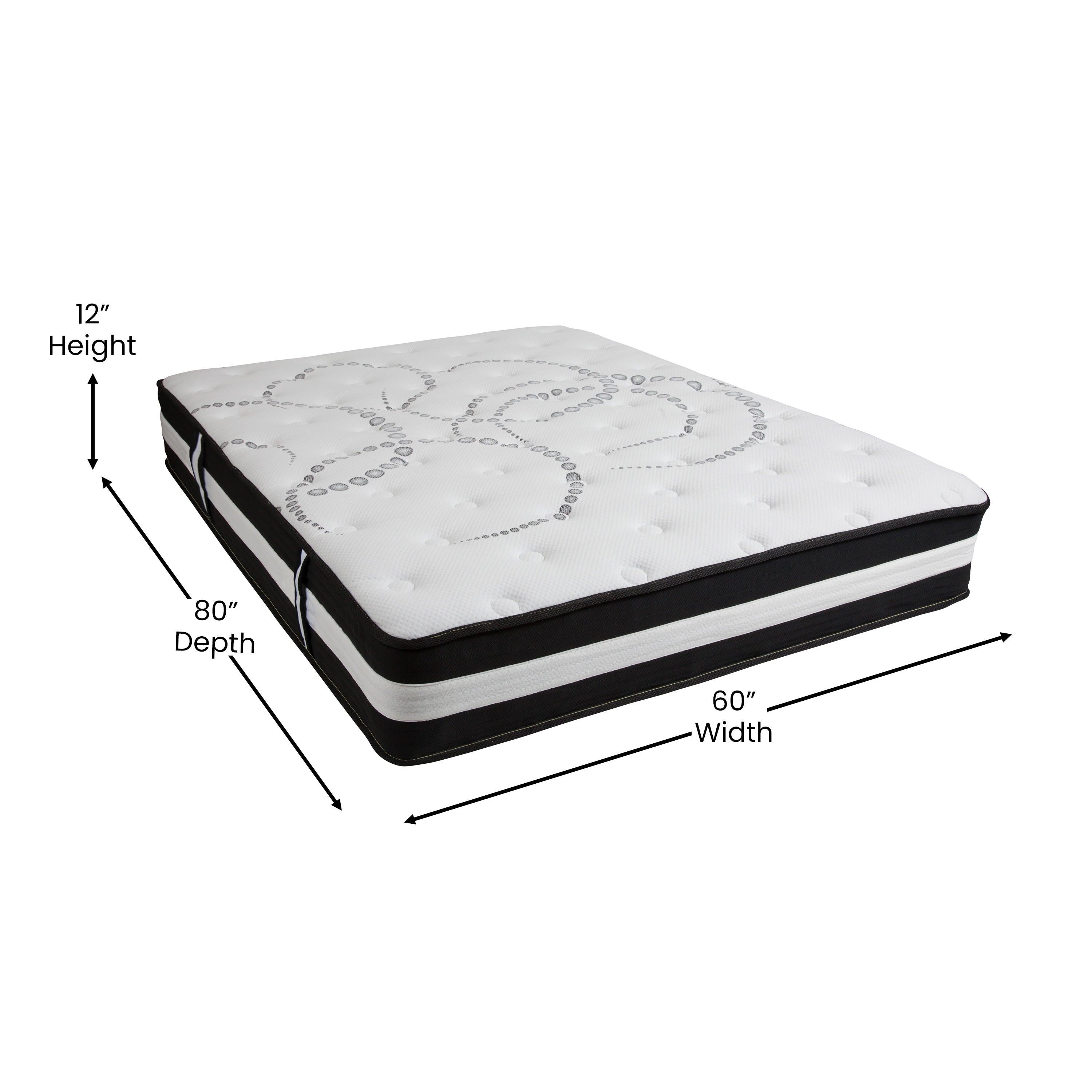 Capri 12-Inch Hybrid Pocket Spring Mattress Twin