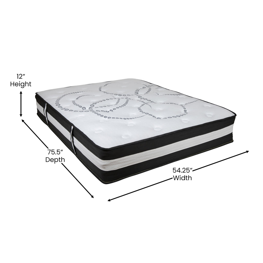 Capri 12-Inch Hybrid Pocket Spring Mattress Twin