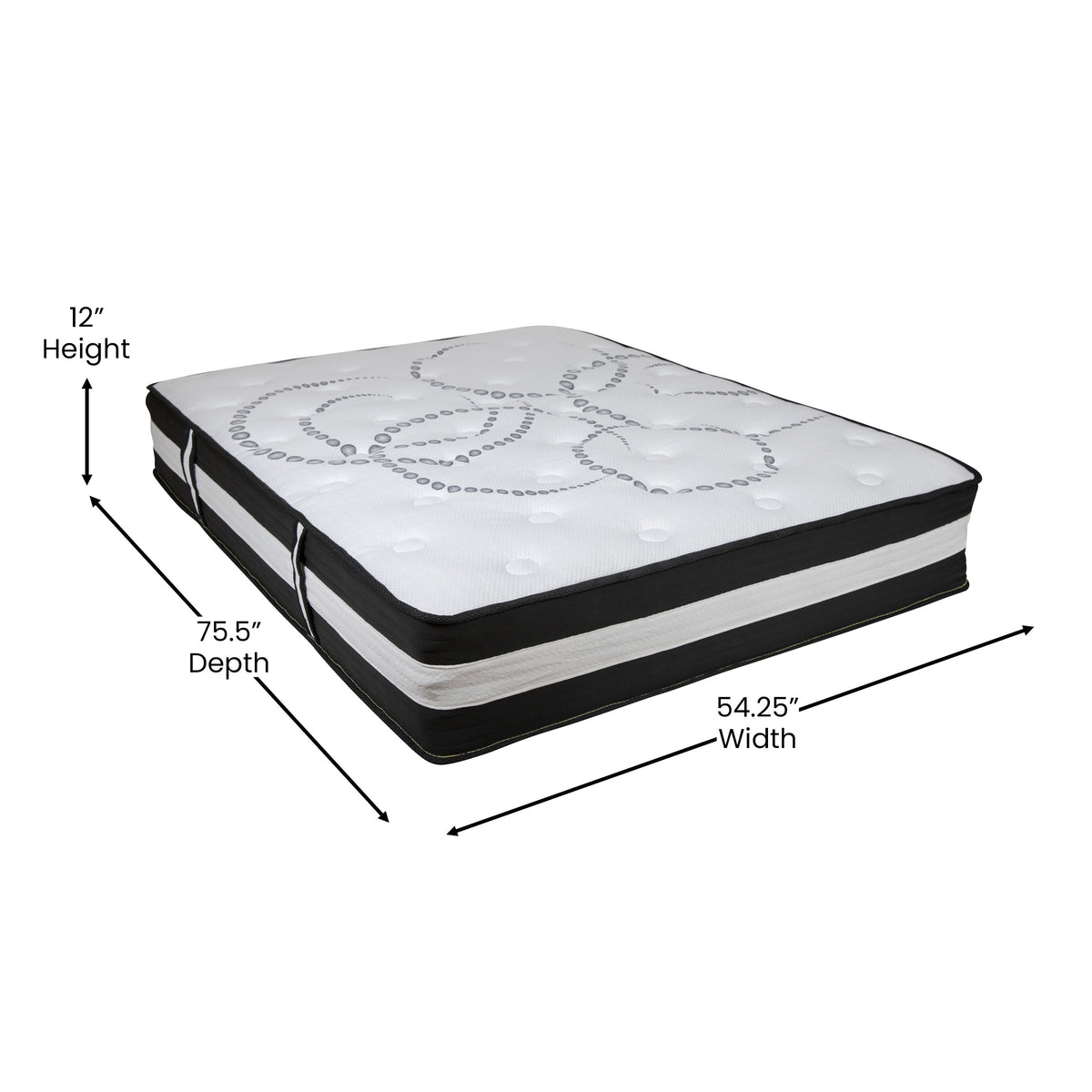 Capri 12-Inch Hybrid Pocket Spring Mattress Twin