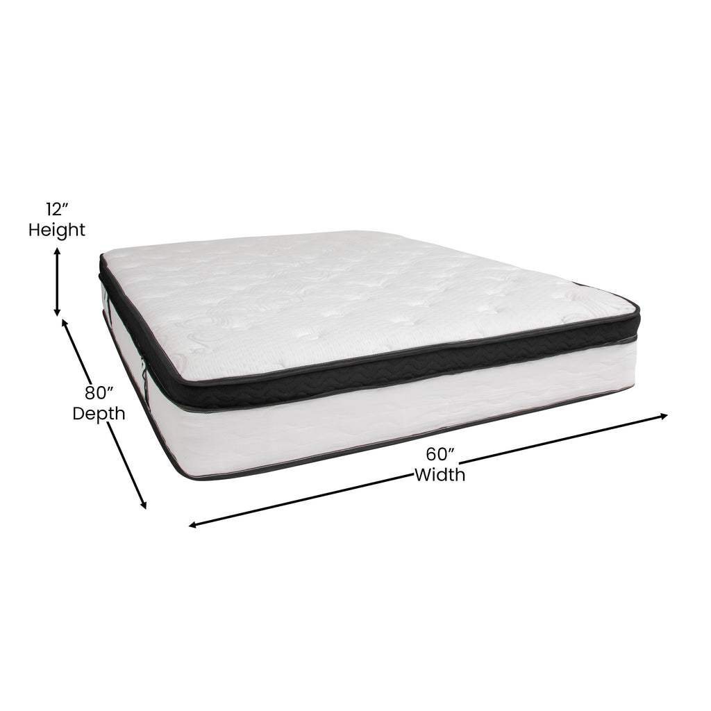 Capri 12-Inch Memory Foam and Pocket Spring Hybrid Mattress