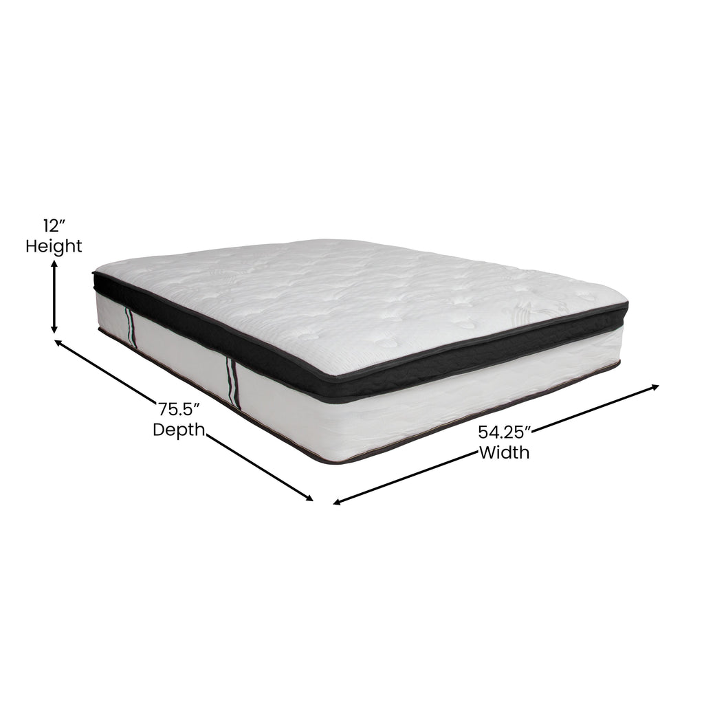 Capri 12-Inch Memory Foam and Pocket Spring Hybrid Mattress