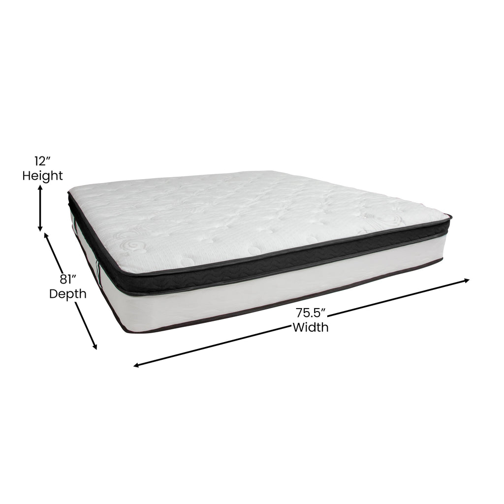 Capri 12-Inch Memory Foam and Pocket Spring Hybrid Mattress