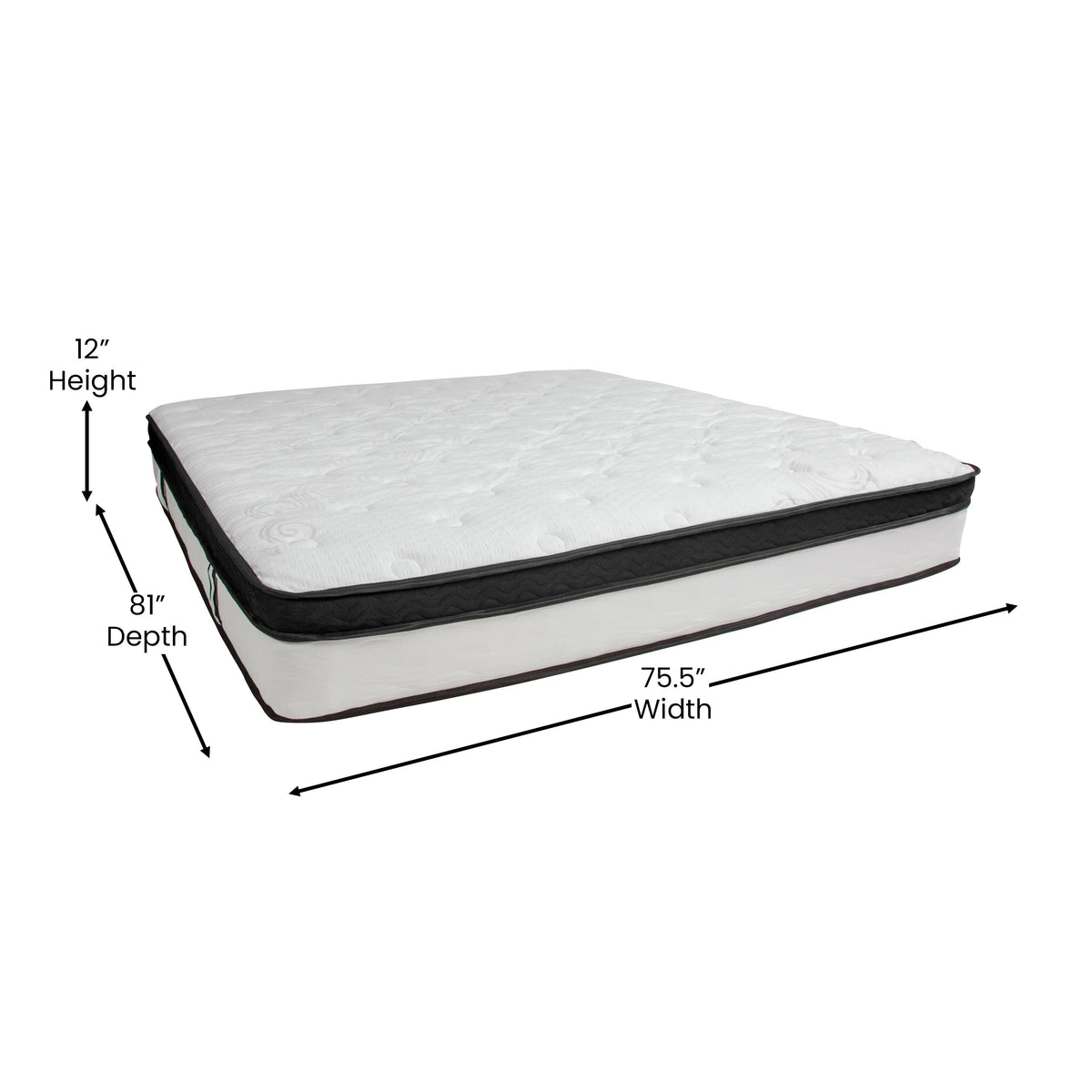 Capri 12-Inch Memory Foam and Pocket Spring Hybrid Mattress