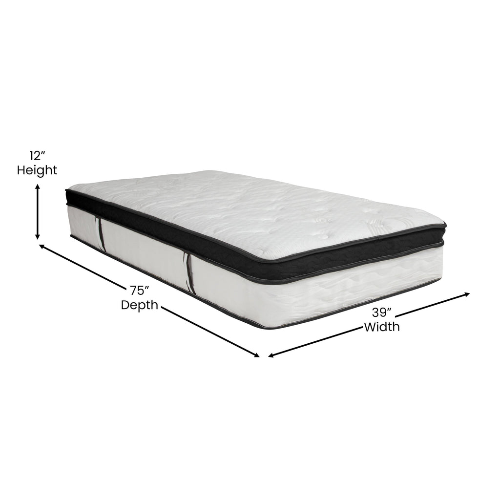 Capri 12-Inch Memory Foam and Pocket Spring Hybrid Mattress