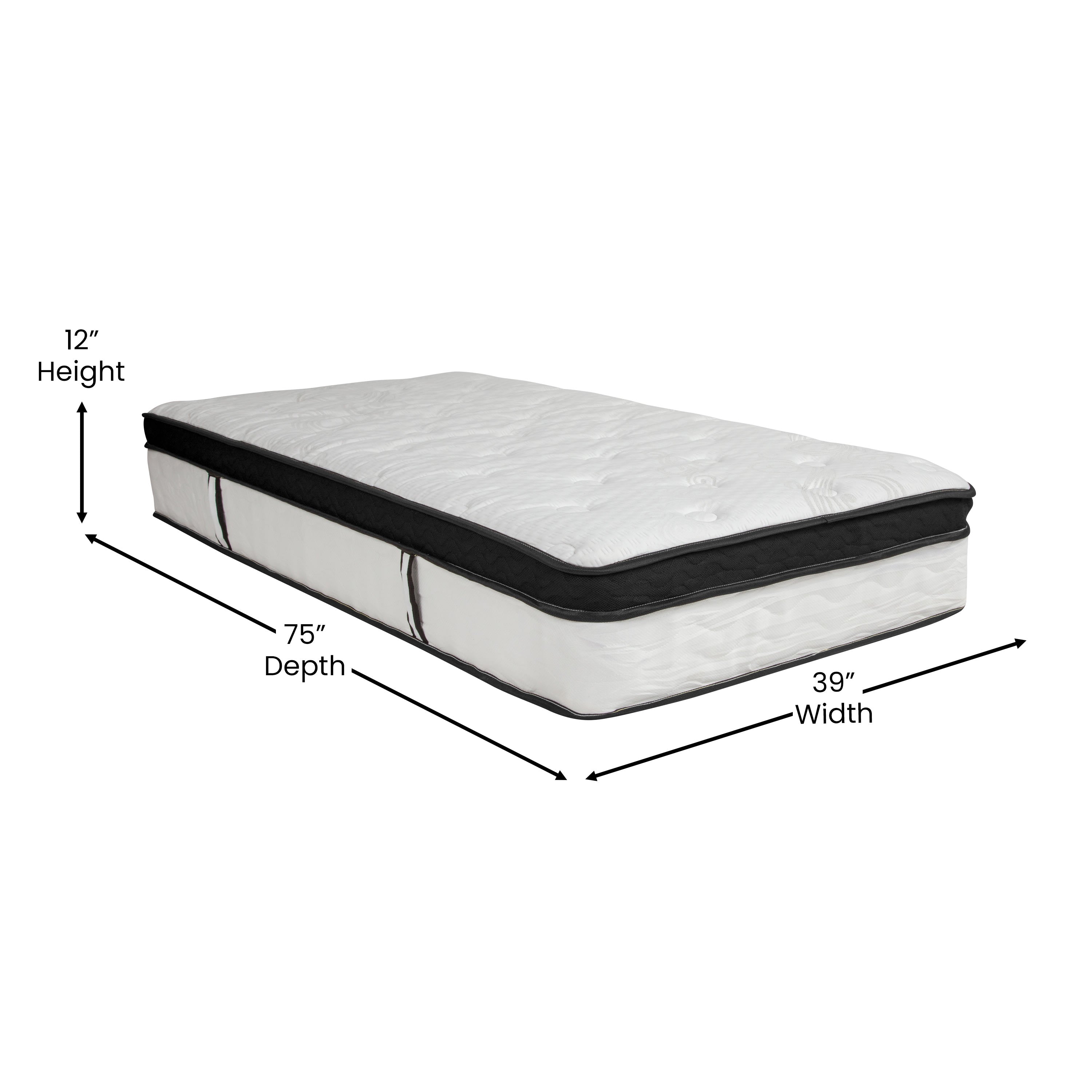 Capri 12-Inch Memory Foam and Pocket Spring Hybrid Mattress