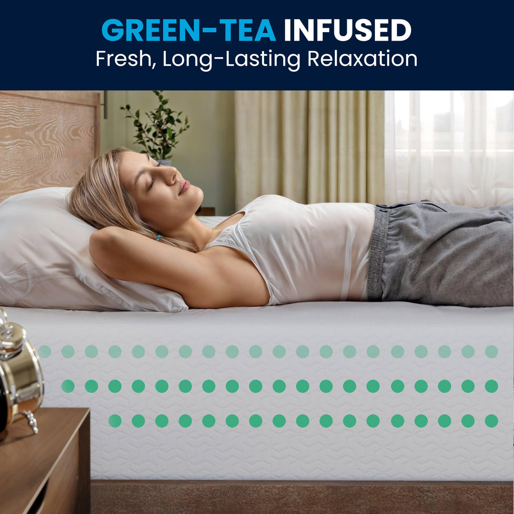 Cloud Green Tea Cooling Gel 10-Inch Memory Foam Mattress