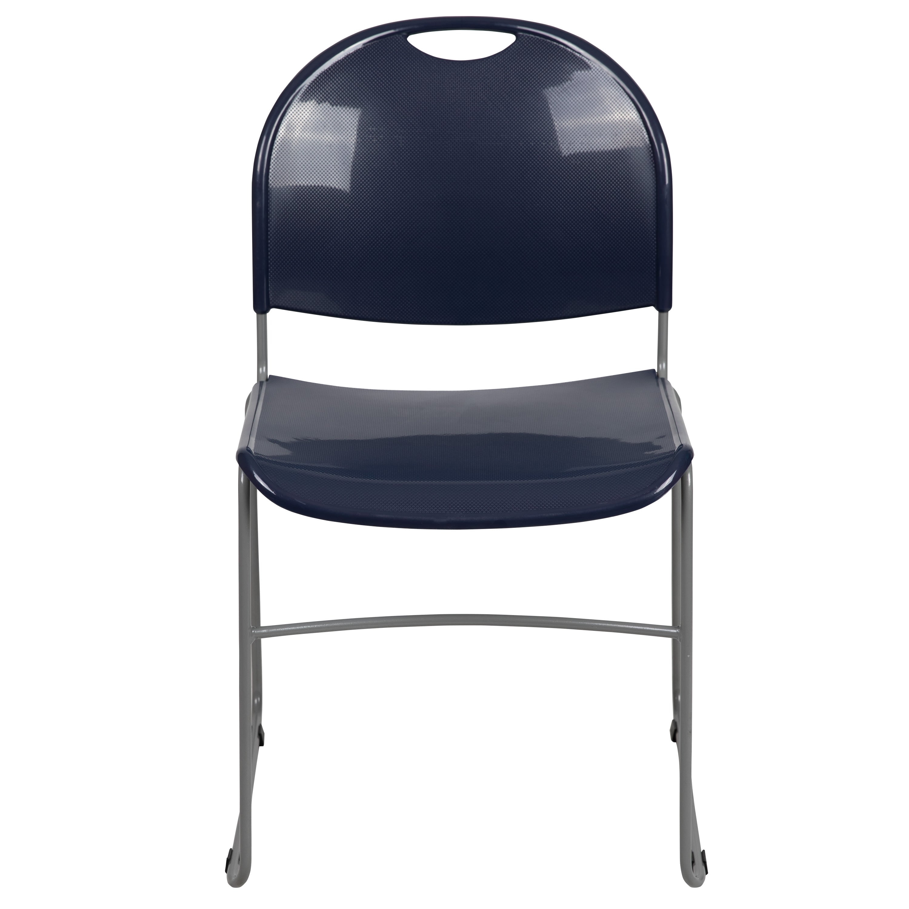 Flash Hercules Series 880 lb Capacity Ultra-Compact Stack Chair Metal Frame Black