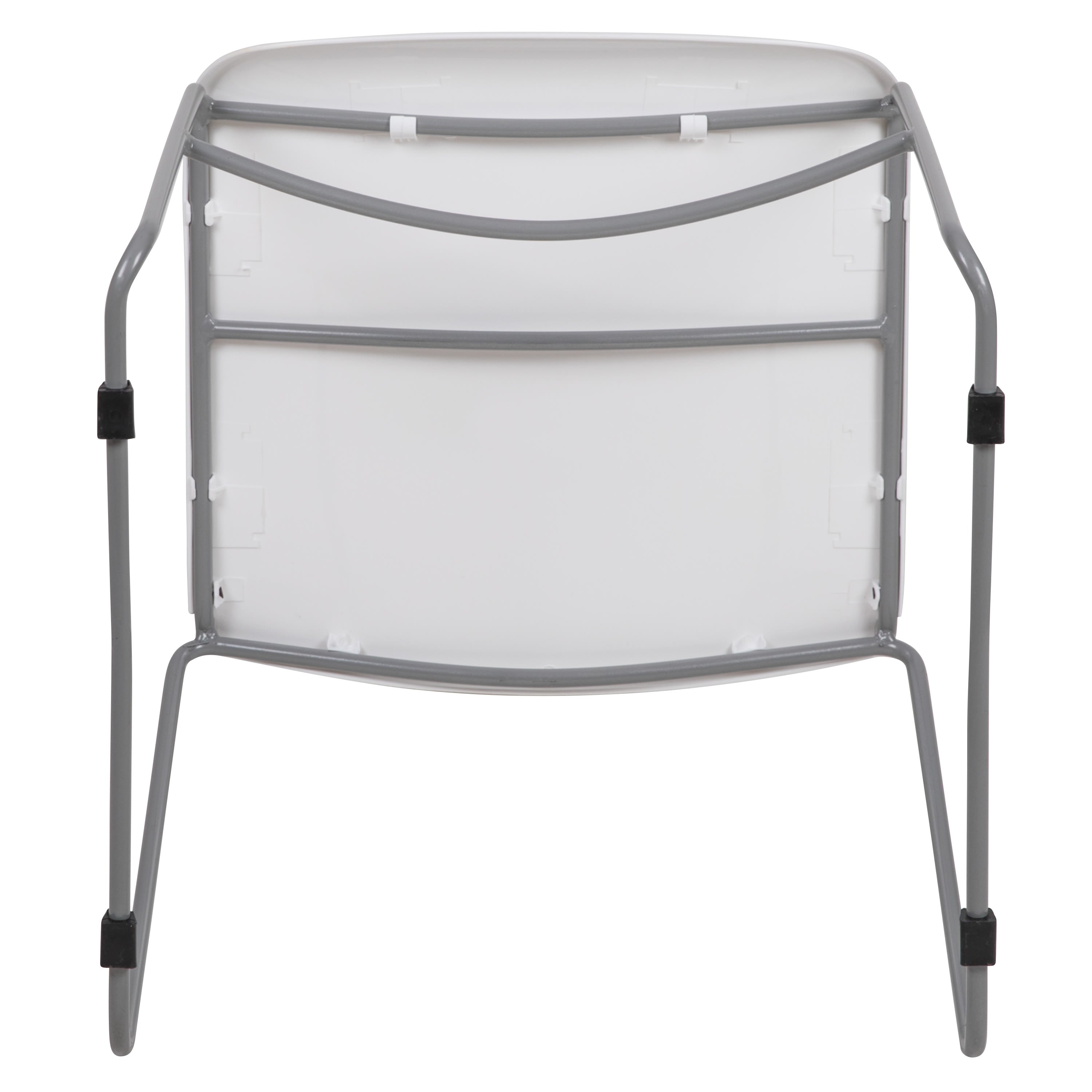 Flash Hercules Series 880 lb Capacity Ultra-Compact Stack Chair Metal Frame Black