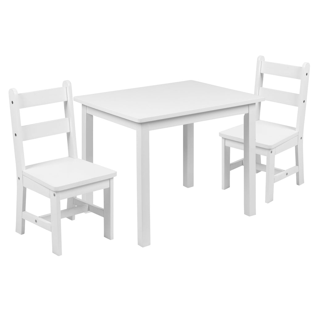 FLASH Kids Solid Hardwood Table and Chair Set 3 Piece