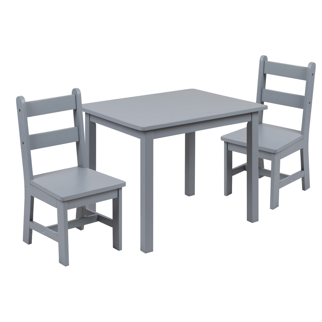FLASH Kids Solid Hardwood Table and Chair Set 3 Piece