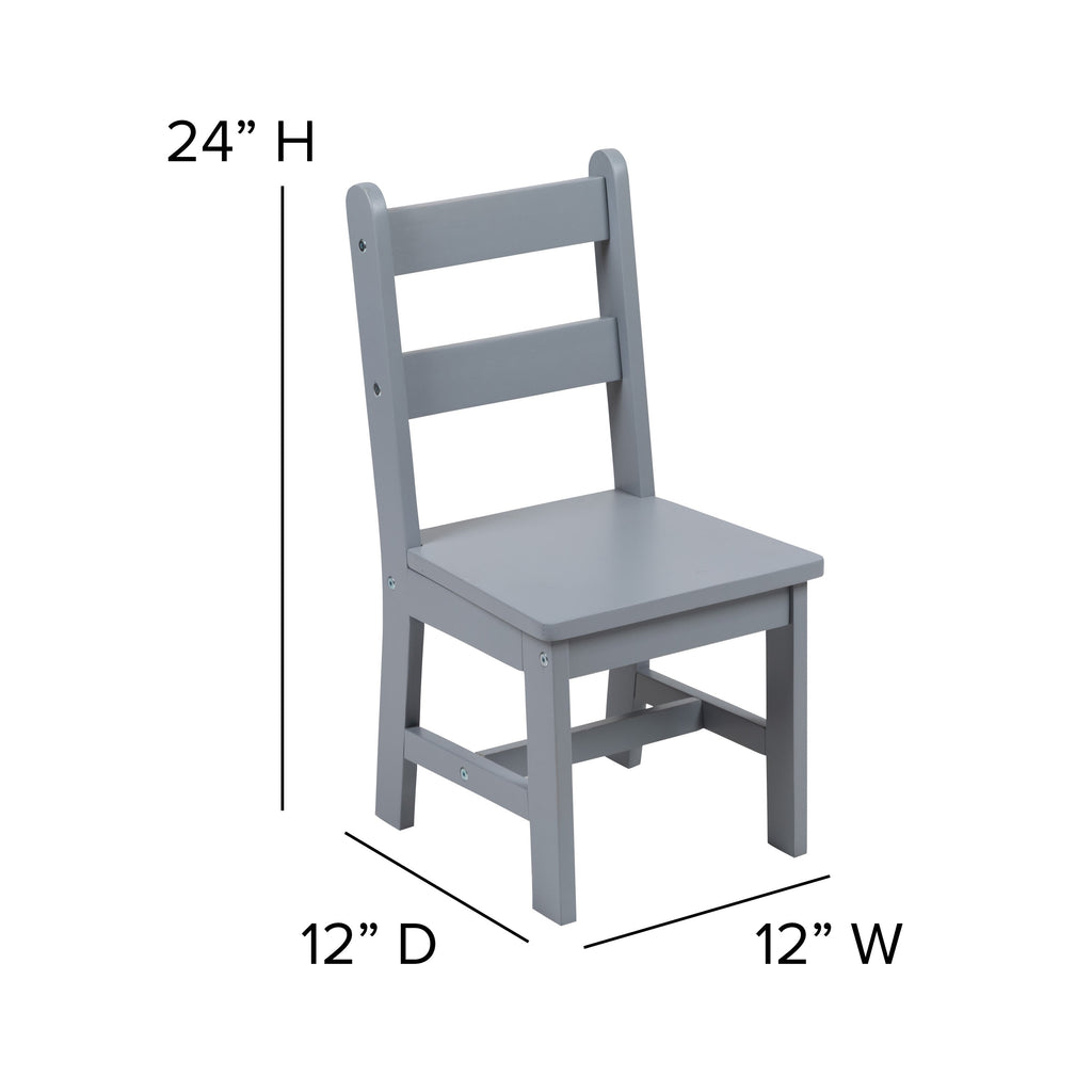 FLASH Kids Solid Hardwood Table and Chair Set 3 Piece