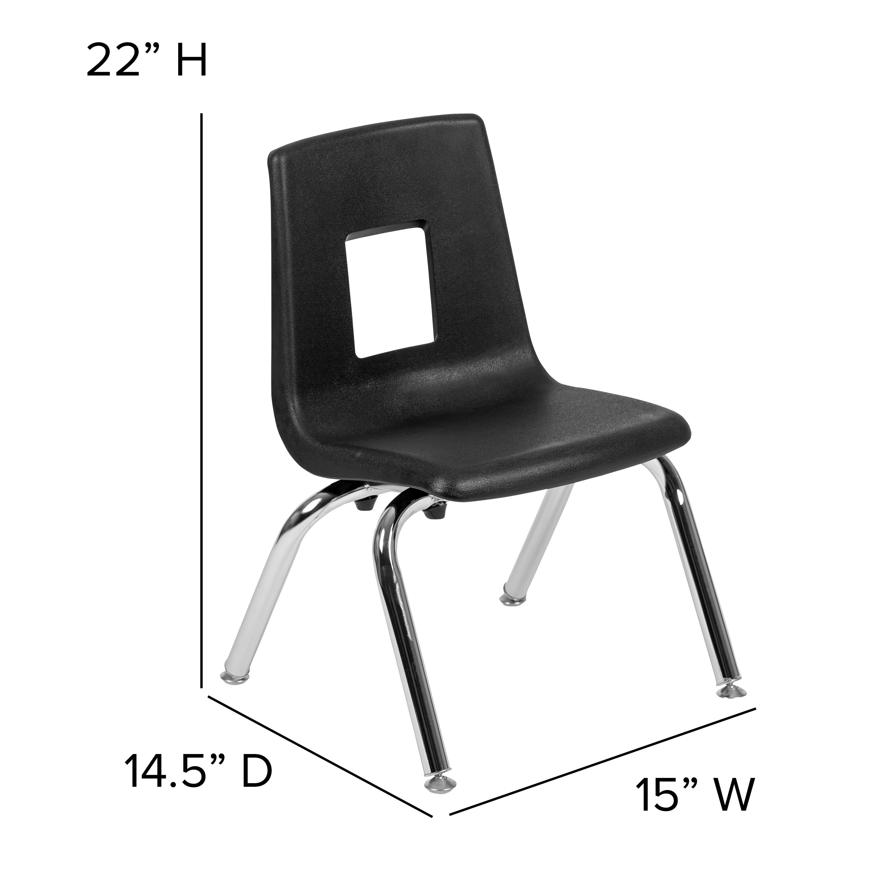 FLASH 47.5-Inch Circle Wave Activity Table Set with 12-Inch Student Stack Chairs