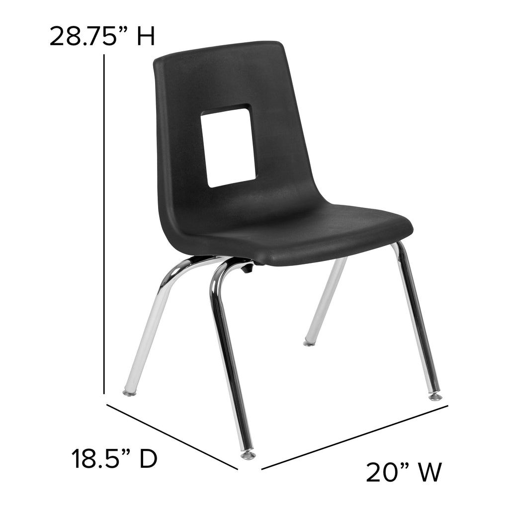 FLASH 60" Circle Wave Flexible Activity Table Set with 16" Stack Chairs
