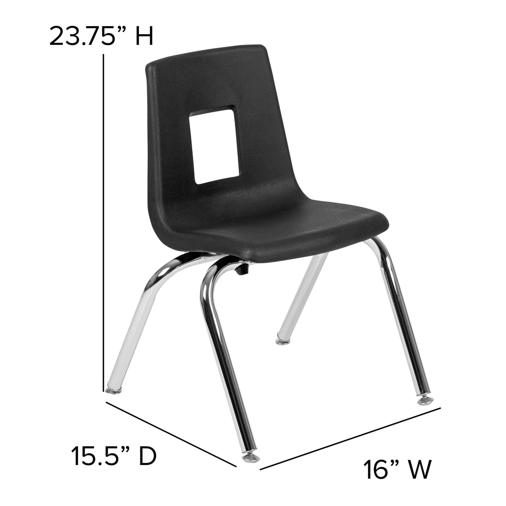 FLASH 86" Oval Wave Flexible Activity Table Set with 14" Stack Chairs